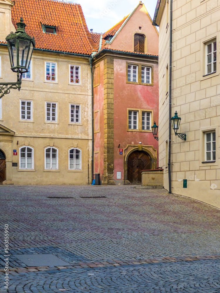 Obraz premium The opulent palaces of Prague Castle line its narrow streets. Prague, Czech Republic