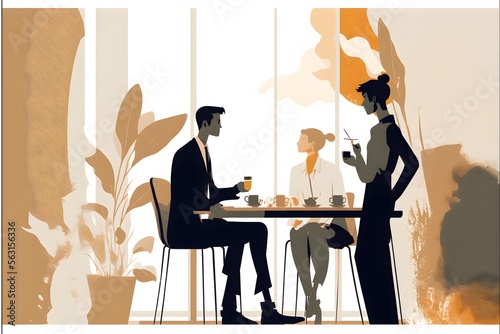 Employees chit chatting in the office