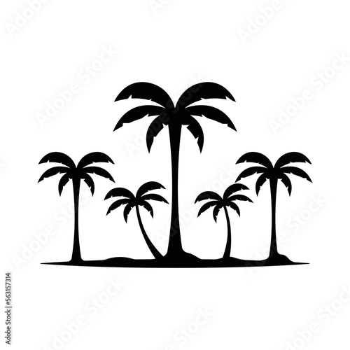 Palm tree summer logo template vector illustration