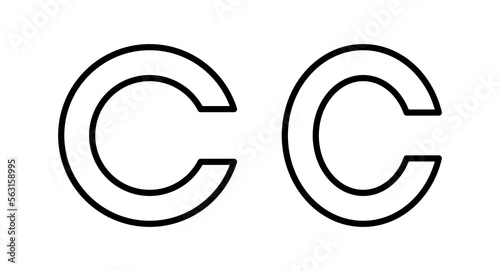Copyright icon vector illustration. copyright sign and symbol