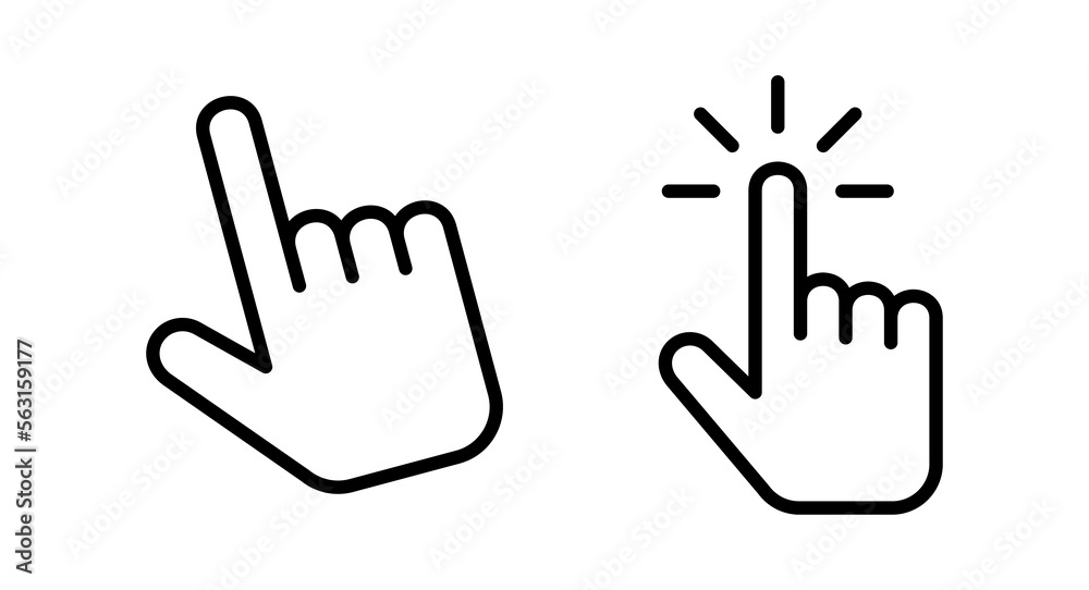 Hand cursor icon vector illustration. cursor sign and symbol. hand cursor icon clik Hand cursor icon vector illustration. cursor sign and symbol. hand cursor icon clik