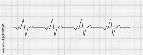 Heartbeat ecg electrocardiogram vector graph wave line. Ekg cardio heart beat cardiology frequency monitor