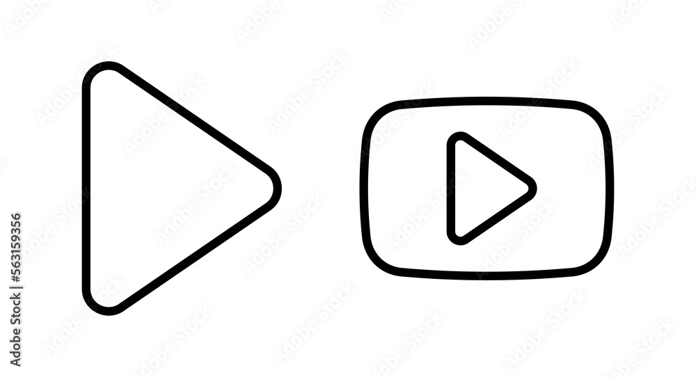 Play Icon vector illustration. Play button sign and symbol Play Icon vector illustration. Play button sign and symbol