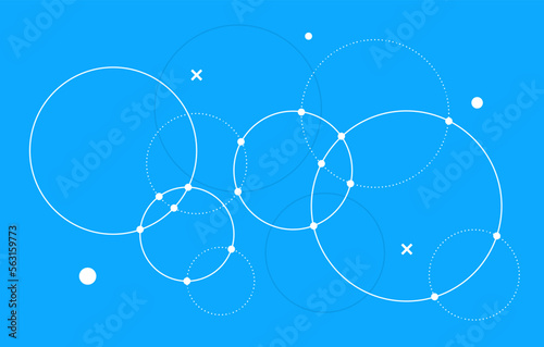 Circle connect background line graphic vector design. Circle connection network design background