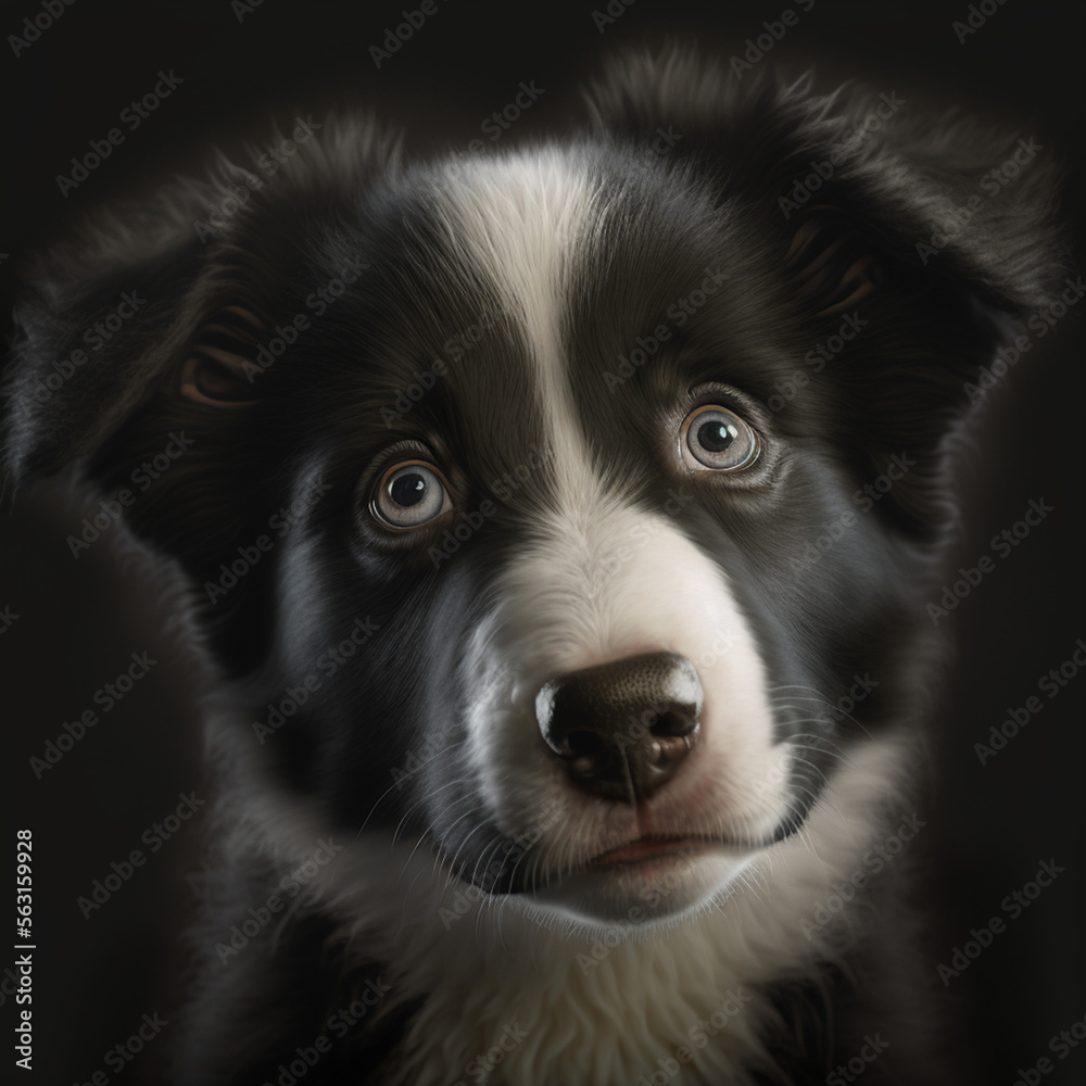 Fototapeta premium portrait of a dog puppy Border Collie