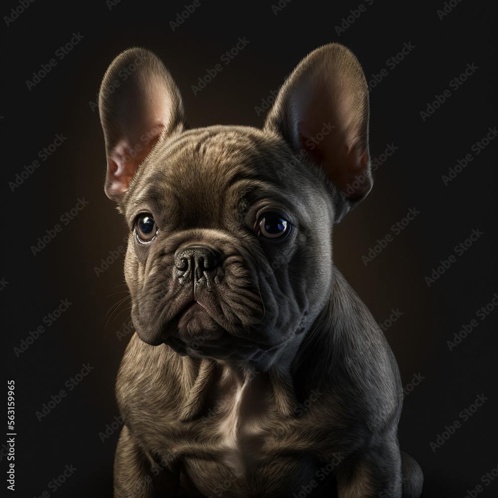 portrait of a dog puppy French Bulldog