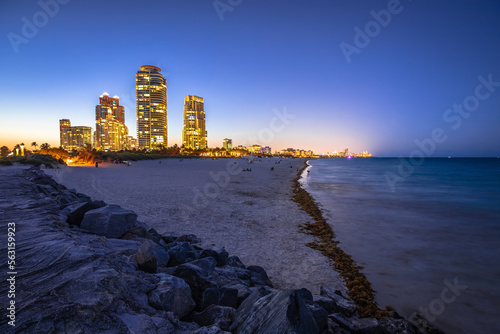 Miami Beach South beach evening  beach view