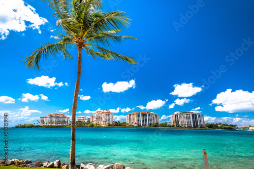 Fisher island view from Miami Beach South beach © xbrchx