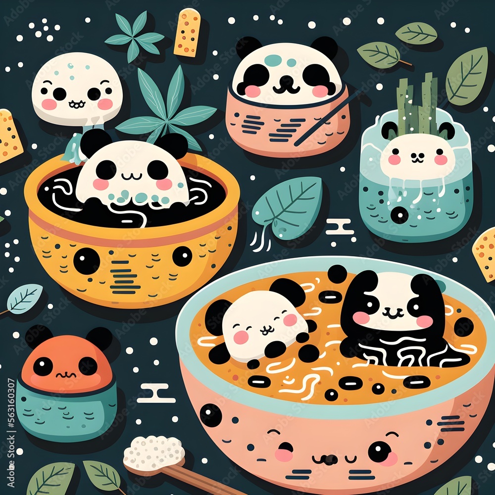 cute food illustration patterns for iphone wallpaper cute art kawaii ...