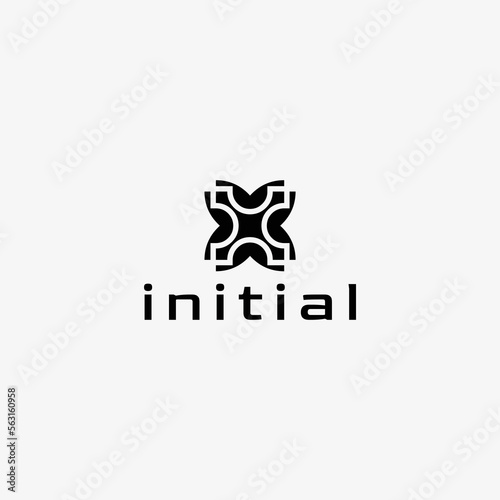 X Letter Logo Design Vector Template in modern and abstract style.