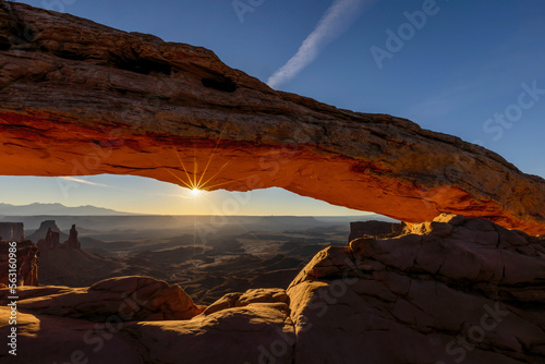 Mesa Arch at Sunrise in Arches National Park  Utah  USA.