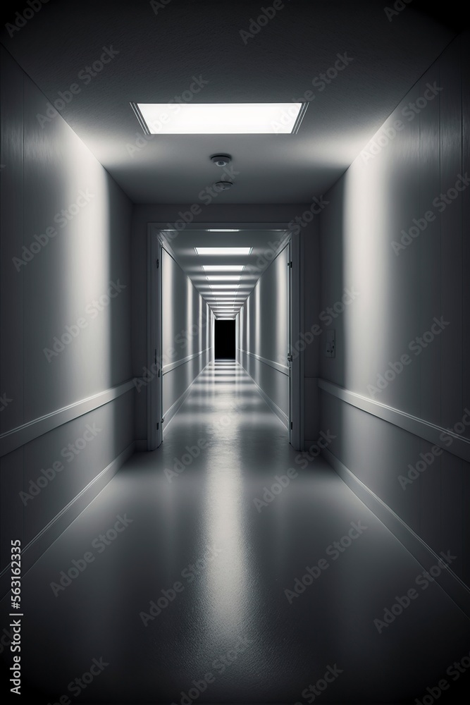 underground Tunnel with light at the end, AI generated illustration. underground Tunnel with light at the end, AI generated illustration.