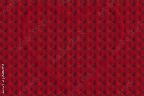 Background wallpaper made of 3d red heart shapes