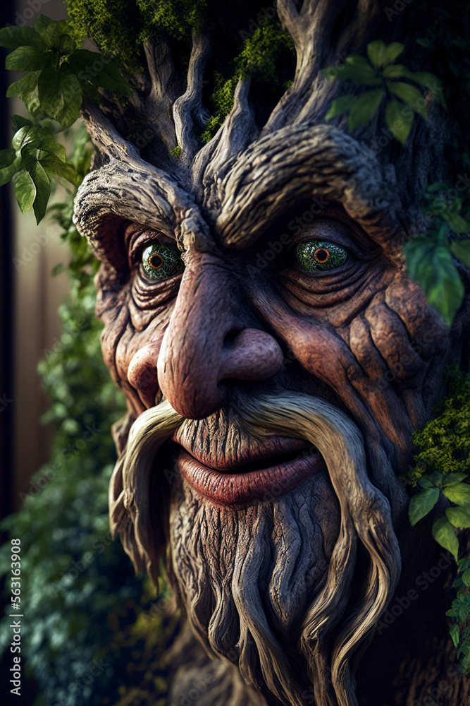 portrait of a tree man generative AI portrait of a tree man generative AI