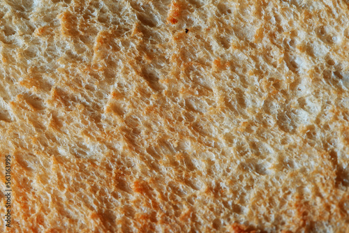 Texture of toasted bread. Toast is sliced bread that has been browned by radiant heat