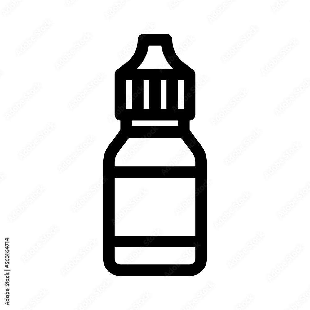 Eyedrops Icon on white background. Linear style sign for mobile concept and web design. Vector Illustration Eyedrops Icon on white background. Linear style sign for mobile concept and web design. Vector Illustration