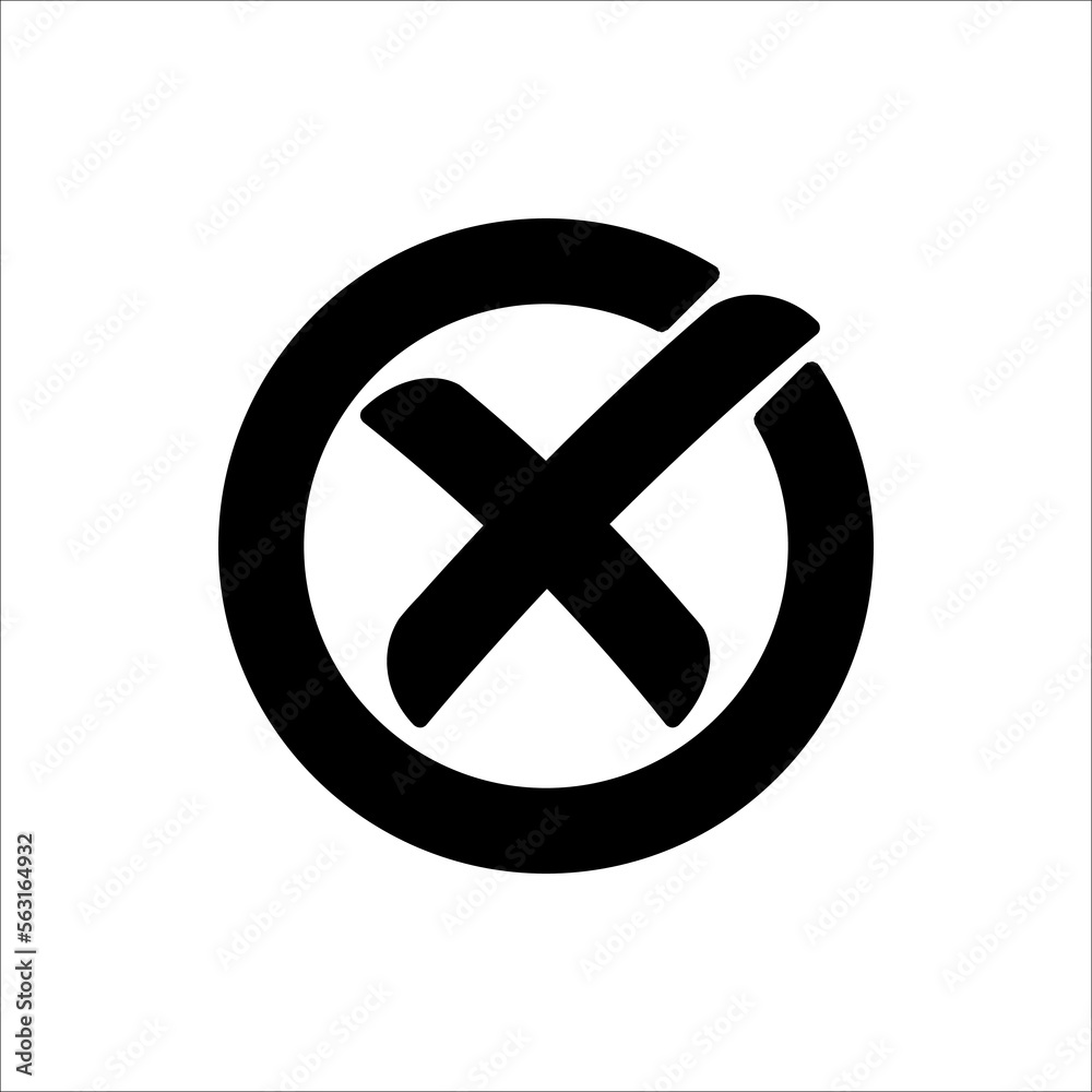 cross icon / cancel icon / delete icon isolated on white background. cross icon / cancel icon / delete icon isolated on white background.