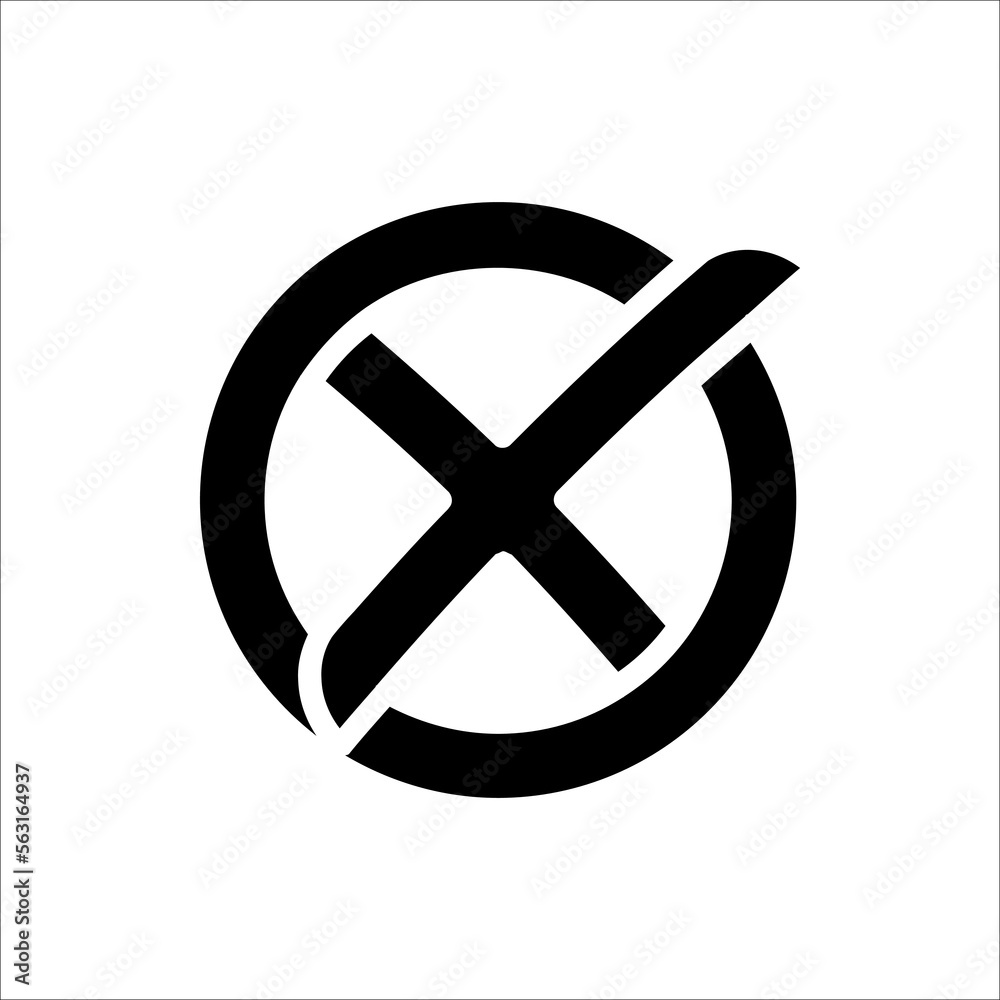 cross icon / cancel icon / delete icon isolated on white background. cross icon / cancel icon / delete icon isolated on white background.