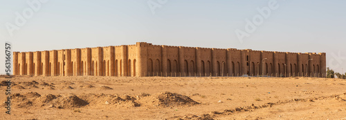 Historic Al-Ukhaidir Fortress near Karbala in Iraq. Panorama