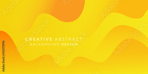 creative abstract orange idea modern art banner yellow template background design graphic illustration vector
