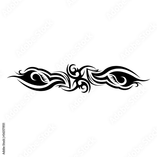 tribal tattoo vector, icon, symbol, logo, clipart, isolated. vector illustration. vector illustration isolated on white background.