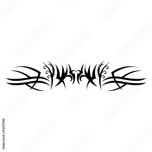 tribal tattoo vector, icon, symbol, logo, clipart, isolated. vector illustration. vector illustration isolated on white background.