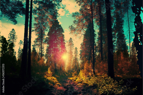 Wonderful landscapes  backgrounds at the edge of reality and dreams  tales and lakes  photoes and scenery of magicmade  AI generative