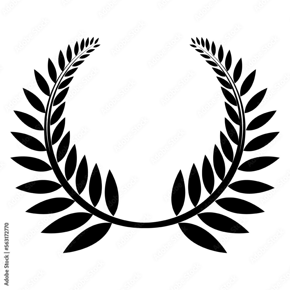 laurel wreath vector, icon, symbol, logo, clipart, isolated. vector illustration. vector illustration isolated on white background.