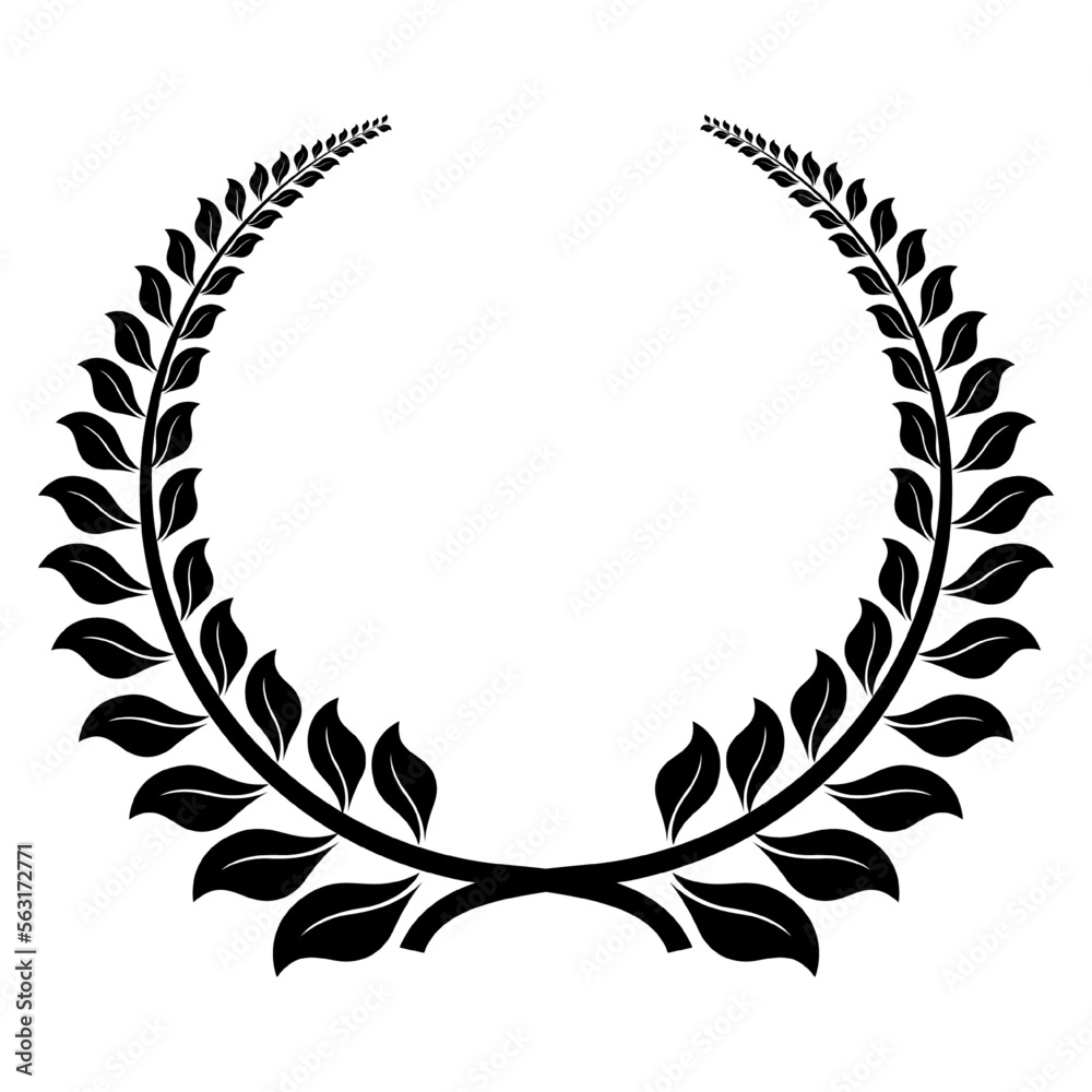 laurel wreath vector, icon, symbol, logo, clipart, isolated. vector illustration. vector illustration isolated on white background.