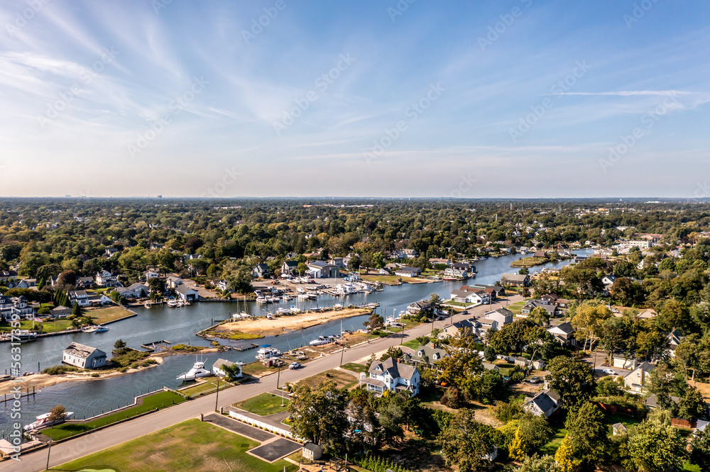 Amityville Long Island Aerial view