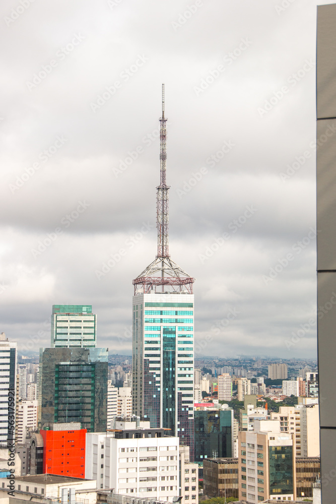 buildings in the center of Sao Paulo in Brazil.
