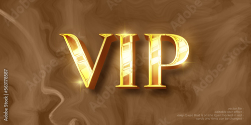 3d luxury text VIP editable font effect