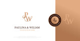Initial PW Logo Design Vector 