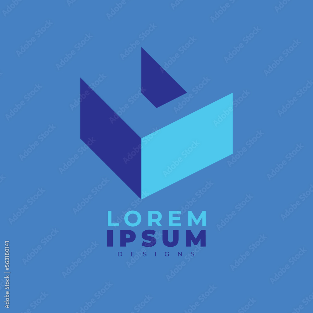 Geometric inside cut logo. U Letters. U cube monogram. Construction logo. Letter U 3D Logo. Geometric inside cut logo. U Letters. U cube monogram. Construction logo. Letter U 3D Logo.