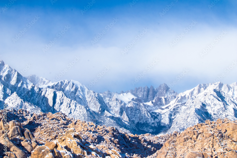 Mist Over Mt Whitney from Alabama Hills