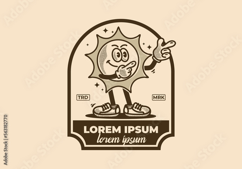 Mascot character illustration of happy sun
