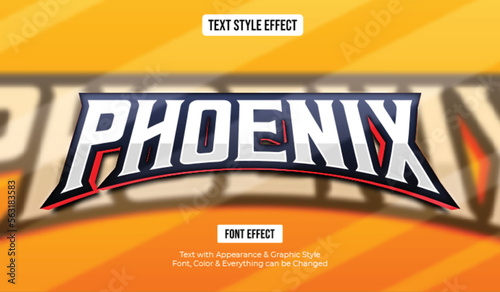 Gaming esport style text effect, Editable text effect	
