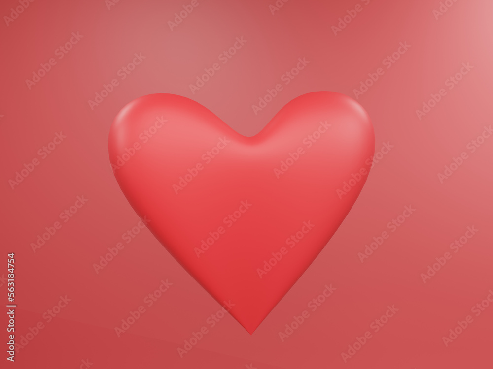 Red heart, valentine