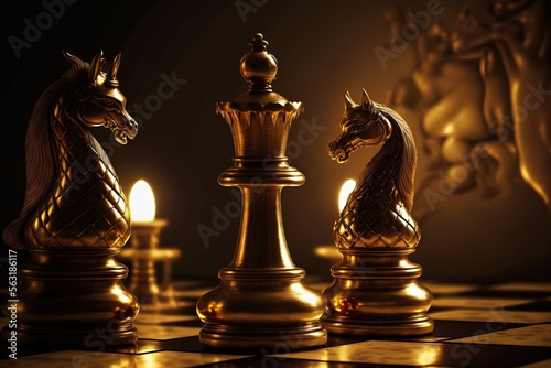Golden chess. Generative AI