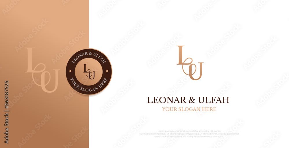 Initial LU Logo Design Vector 
