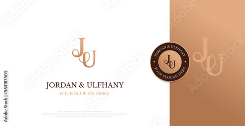 Initial JU Logo Design Vector 