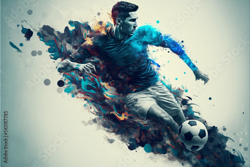 The Beautiful Game: An Illustrative Tribute to Soccer (AI Generated) photo