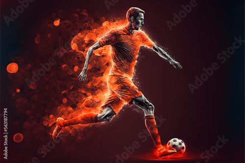 The Beautiful Game: An Illustrative Tribute to Soccer (AI Generated) photo