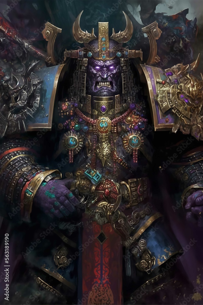 Fototapeta premium giant superstrong warrior king Generative AI