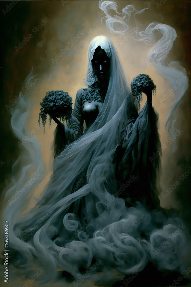 Obraz premium ghostly apparition wizard Generative AI