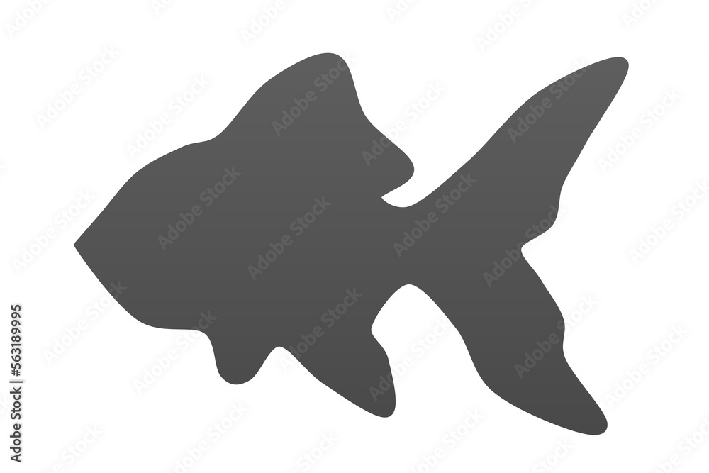 Clip art design of goldfish silhouette Clip art design of goldfish silhouette