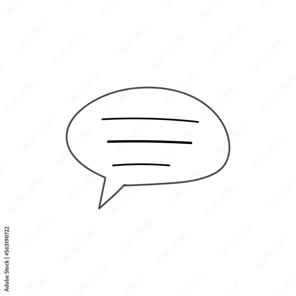 Hand drawn chat icon design template isolated Hand drawn chat icon design template isolated