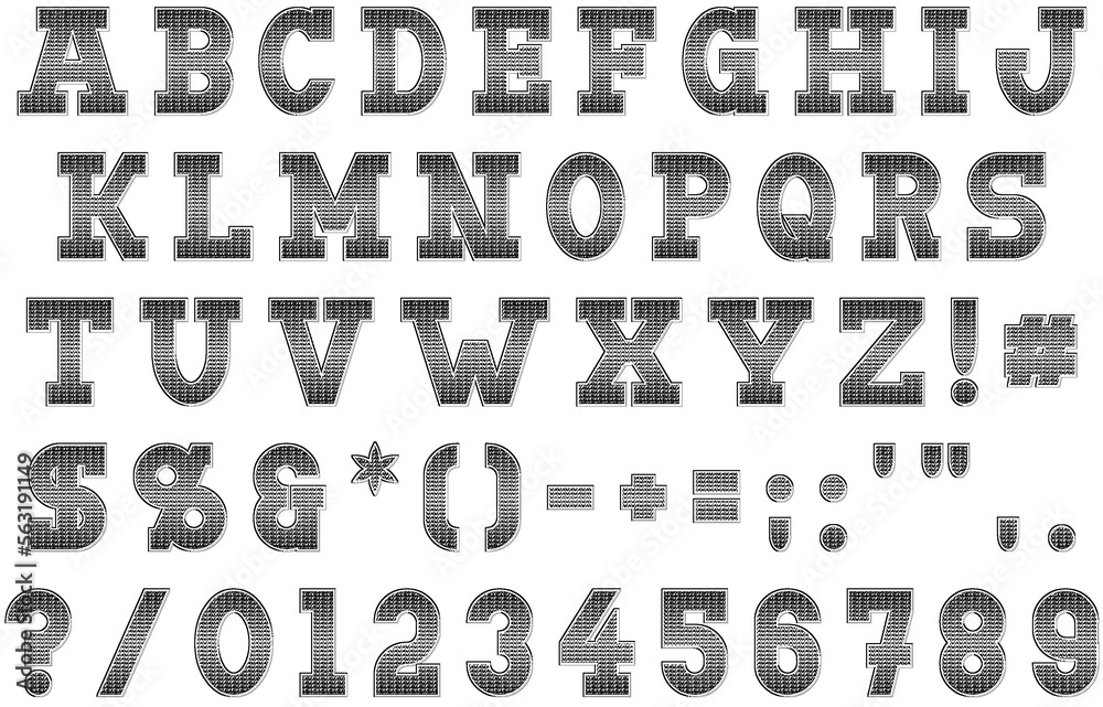 Decorative Alphabet and Numbers Set Decorative Alphabet and Numbers Set
