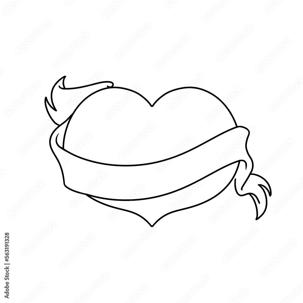 Valentine’s heart Outline Valentine’s heart Outline