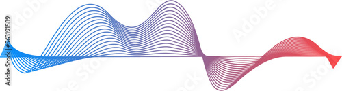 Abstract Wave Line Vector